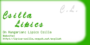 csilla lipics business card